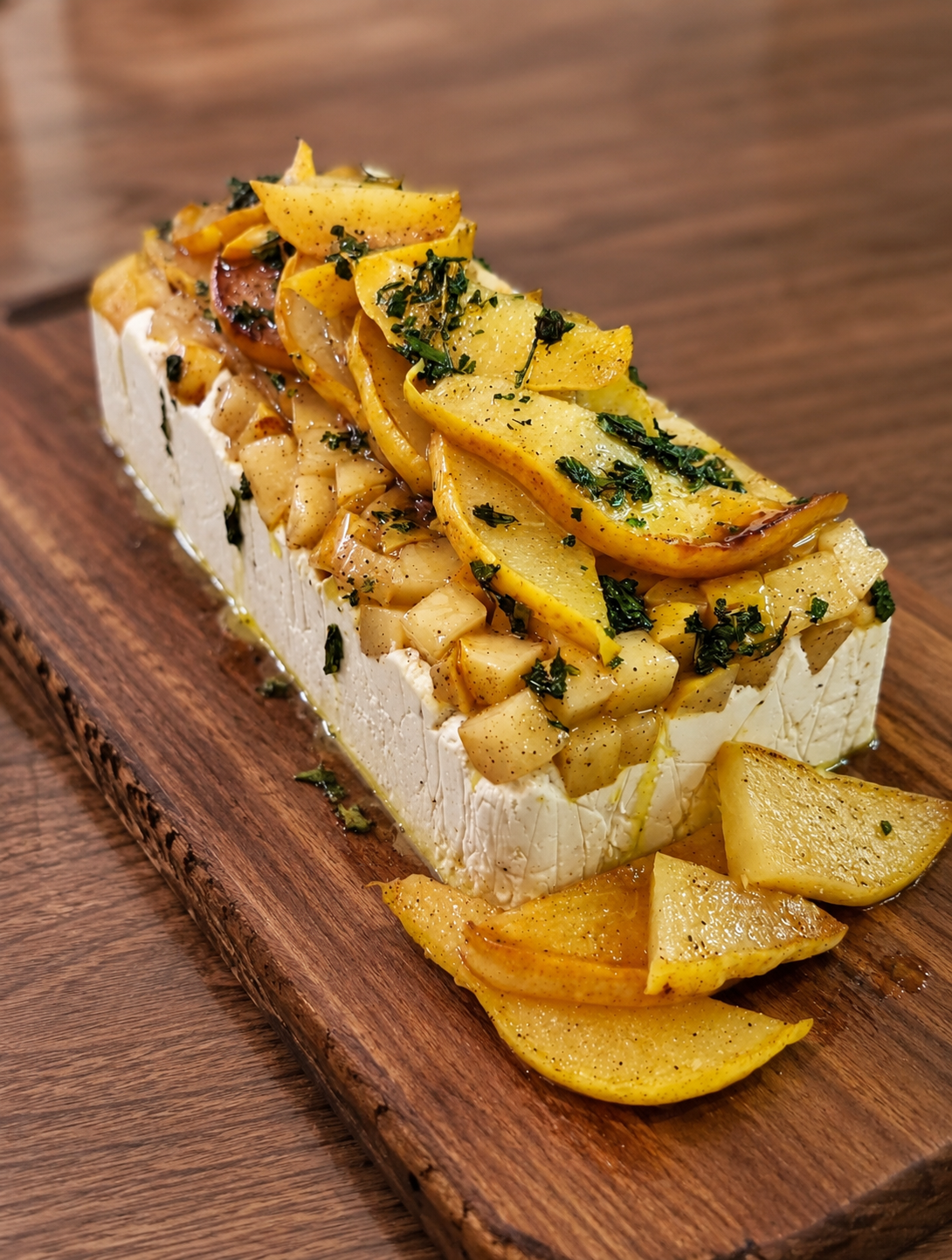 Terrine de gorgonzola com pera